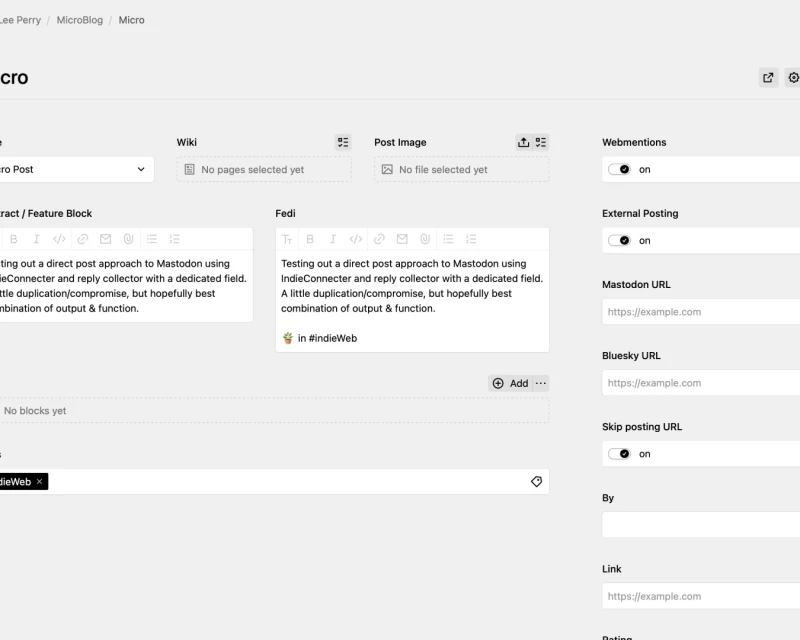 Screenshot of kirby panel view with mirrored abstract field for syndication, but with additional data not displayed on page.
