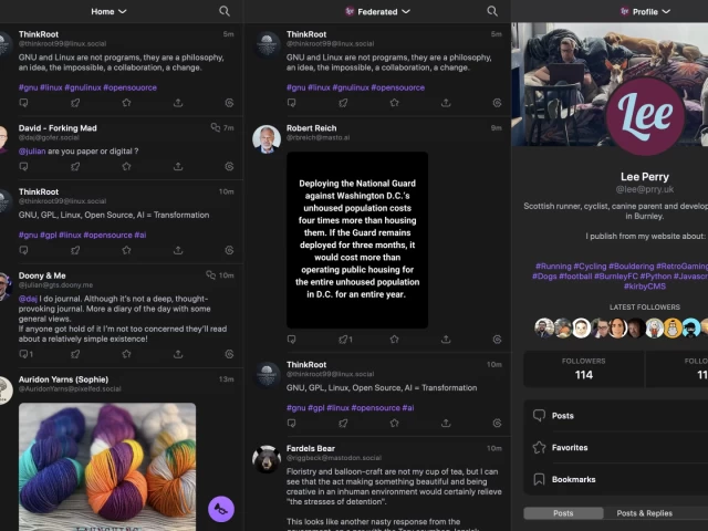 Screenshot from Ivory showing my timeline and profile on my new Mastodon server