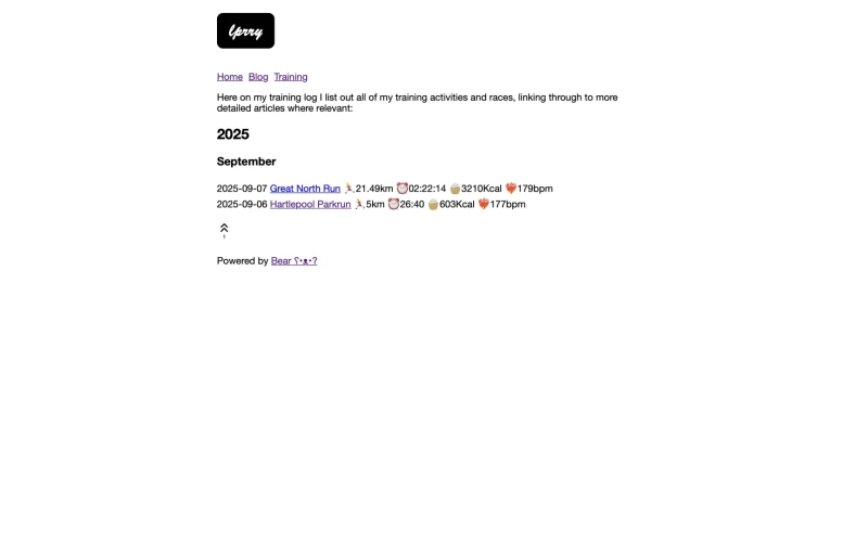 A screenshot from my Helvetica heavy bearblog theme.
