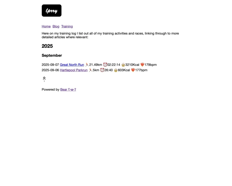 A screenshot from my Helvetica heavy bearblog theme.