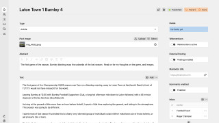 Screenshot showing customised Kirby CMS website dashboard