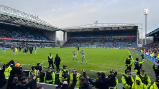 Josh Brownhill and Zian Flemming repurpose the Balckburn corner flag