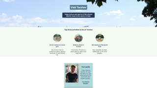 Screenshot of the single page website introducing Torshov that I recreated for the Scrimba Frontend Developer course.