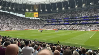 Tottenham and Burnley players observe a minutes silence to remember Diogo Jota and Andre Silva ahead of a game between the two sides at the Tottenham Hotspur Stadium